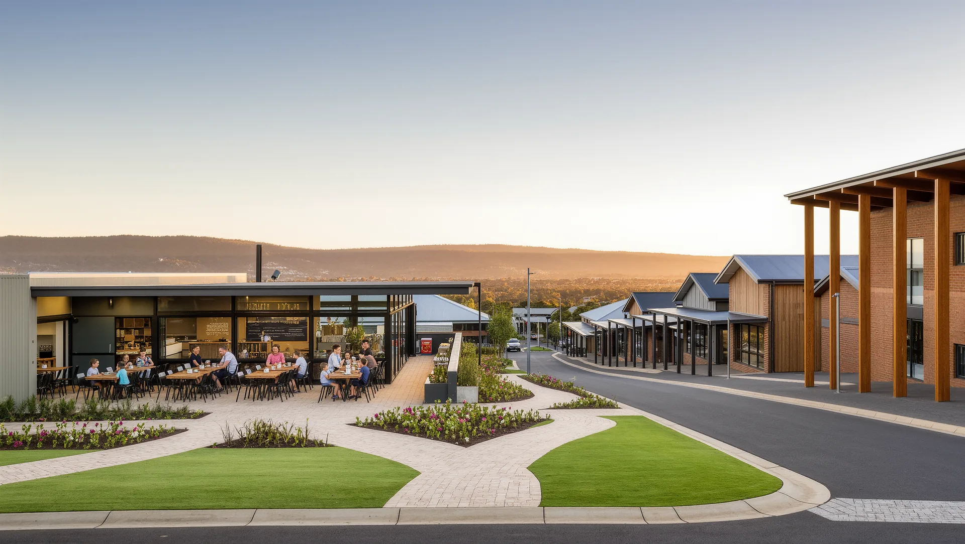 Aerial view of the future town centre at Beveridge North West.